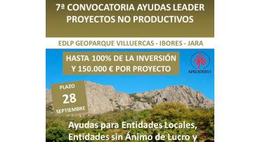7ª Convocatoria de Ayudas LEADER proyectos no productivos.